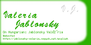 valeria jablonsky business card